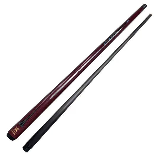Archimedes Black Tech Carbon Fiber Break  Cue – 13mm Explosive Pro Tip, 2-Piece TSA Design (19.5oz) – 10-Year Frat-Proof Warranty
