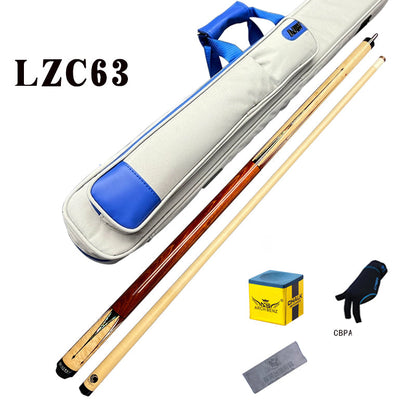 Lucasi Custom Natural Birdseye Maple & Black/White Mother of Pearl Inlays Wrapless Cue LZC63