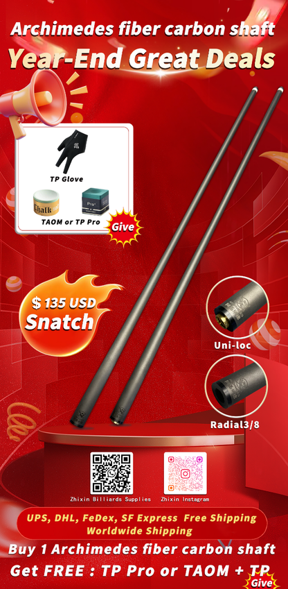 Archimedes Carbon Shaft — Uni‑Loc/Radial (11.8/12.4mm) — Year‑End Bundle