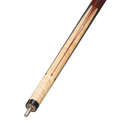 Lucasi Custom Natural Birdseye Maple & Black/White Mother of Pearl Inlays Wrapless Cue LZC63