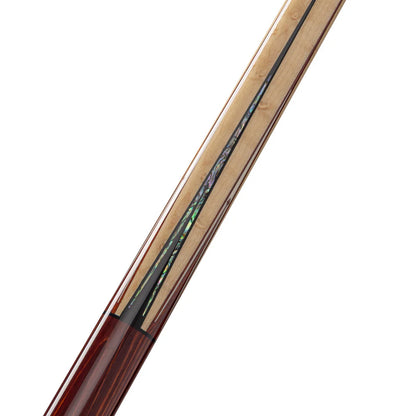 Lucasi Custom Natural Birdseye Maple & Black/White Mother of Pearl Inlays Wrapless Cue LZC63
